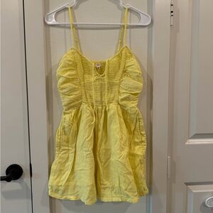 Aerie Yellow Smock Romper